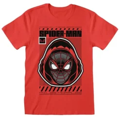 Lizenz Héroes De La Infancia^Marvel Comic Spider-Man Miles Morales Araña con capucha Hombre Camiseta SMM05554TSC