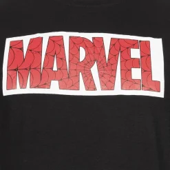 Hombre Lizenz Camisetas^Marvel Web Logo Hombre Camiseta FBMTS730BLK