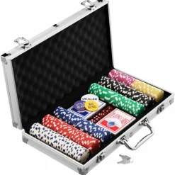 MUWO Game & Fun^"All In" Estuche de póquer-Conjunto con 300 fichas