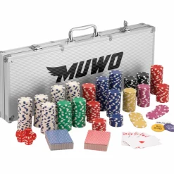 MUWO Game & Fun^"All In" Estuche de póquer-Conjunto con 500 fichas