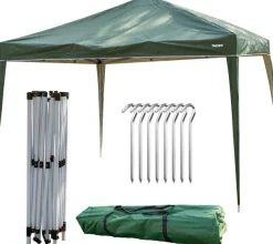 MUWO Outdoor|Balcón & Jardín^Cenador exterior "Pavilio" 3x3 m protección UV 50+ verde