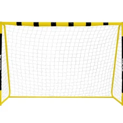 MUWO Balcón & Jardín|Game & Fun^Portería de fútbol grande de acero 3 x 2 m negro/amarillo
