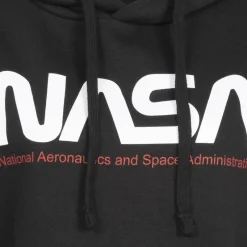 Mujer NASA Sudadera^Insignia Hoodie Mujer Sudadera con capucha TMLHC033BLK