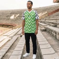 JELEX Equipaciones|Tienda Para Aficionados^Nigeria "Retro History" Hombre Camiseta