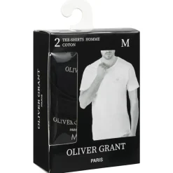 Hombre OLIVER GRANT® Multipacks|Ropa Interior^Hombre Camisetas interiores cuello redondo Pack de 2 negro 39493133