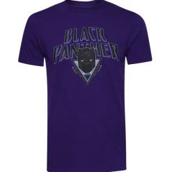 Lizenz Héroes De La Infancia^Pantera Negra MARVEL Shield Hombre Camiseta FCMTS070PUR