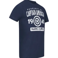 Hombre Lizenz Héroes De La Infancia|Camisetas^Propiedad de Capitán América MARVEL Hombre Camiseta FBMTS657NVY