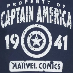 Hombre Lizenz Héroes De La Infancia|Camisetas^Propiedad de Capitán América MARVEL Hombre Camiseta FBMTS657NVY