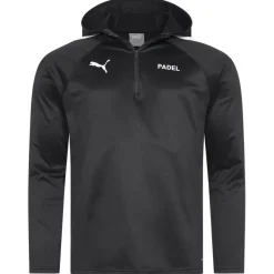 PUMA Padel^Padel Fleece Hoodie Hombre 1/4 Cremallera Sudadera con capucha 931791-03