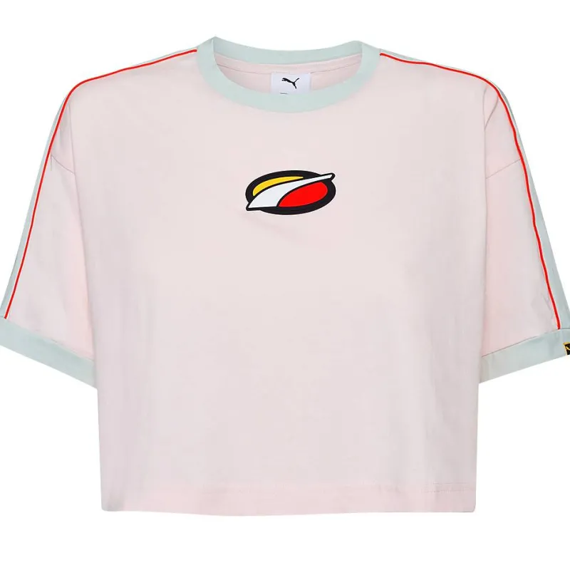 Mujer PUMA Colabos|Camisetas^x RANDOMEVENT Cropped Mujer Camiseta 598074-73