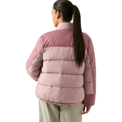Mujer Reebok Chaquetas^2 in 1 Puffer reversible Mujer Chaquetón RBO21100-Rosa polvoriento