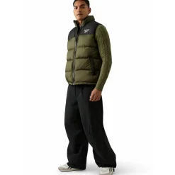 Hombre Reebok Chaquetas^Heavyweight Puffer Hombre Chaleco RBO14920-Oliva