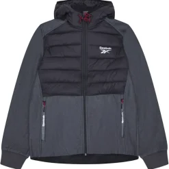Hombre Reebok Outdoor|Chaquetas^Mixed Hybrid Hombre Chaqueta de trekking RBO15620-Carbón vegetal