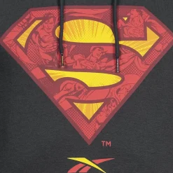 Hombre Reebok Héroes De La Infancia|Colabos^x RBK DC COMICS SUPERMAN Hoodie Hombre Sudadera con capucha IB5818