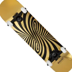 Rocket Skateboards Skateboarding^Rocket Twisted Foil Gold 7,50" Skateboard RKT-COM-1555