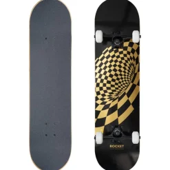 Rocket Skateboards Skateboarding^Rocket Vortex Foil Gold 8" Skateboard RKT-COM-1553