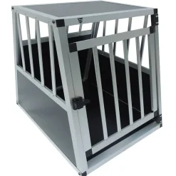 SPOCADO Suministros Para Mascotas^"Villa" Caja de transporte para perros 69 x 60 x 54 cm negro/gris