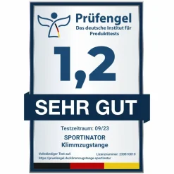 SPORTINATOR Deportes De Fuerza|Accesorios De Fitness^Barra de dominadas para marco de puerta 60 - 102 cm blanco