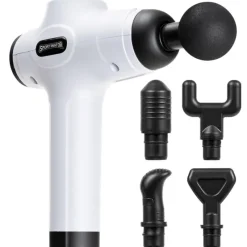 SPORTINATOR Voleibol|Tenis^"Level Up" Pistola de masaje accesorios incluidos, blanco