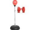 SPORTINATOR Boxeo^Pelota de boxeo soporte de boxeo entrenador de boxeo de pie incluye pera de boxeo y guantes de boxeo rojo