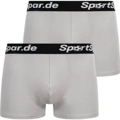 Hombre SportSpar Multipacks|Ropa Interior^.de Hombre "Double Sparbuchse" Calzoncillos bóxer Pack de 2 gris