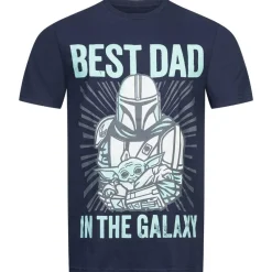 Lizenz Héroes De La Infancia^STAR WARS Mandalorian Best Dad Hombre Camiseta SWMTS063NVY