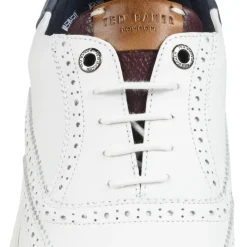 Hombre TED BAKER Zapatos De Hombre^Dennton Cupsole Hombre Zapatos de piel 243218-BLANCO