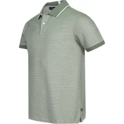 Hombre TED BAKER Camisas Y Polos^Ellerby Stripe Hombre Polo 259373-VERDE MEDIO