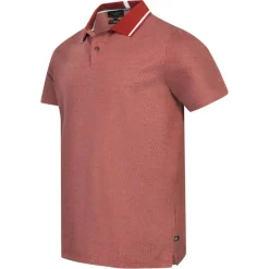 Hombre TED BAKER Camisas Y Polos^Mini Jacquard Stitch Hombre Polo 261464-DK-ROJO