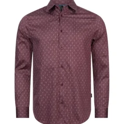 Hombre TED BAKER Camisas Y Polos^Pavia Star Geo Print Hombre Camisa de manga larga 272176-MARRÓN