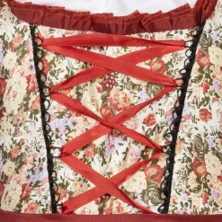 MIESEPETER Disfraces^Traje tradicional tirolés Mujer Oktoberfest ® rojo vino