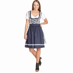 MIESEPETER Disfraces^Traje tradicional tirolés Mujer Oktoberfest ® azul