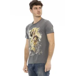 Hombre TRUSSARDI Action Camisetas^Hombre cuello redondo Conqueror Camiseta Gris 2AT08F002