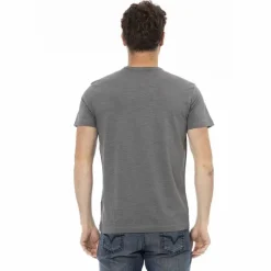 Hombre TRUSSARDI Action Camisetas^Hombre cuello redondo Conqueror Camiseta Gris 2AT08F002