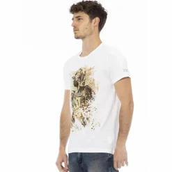 Hombre TRUSSARDI Action Camisetas^Hombre cuello redondo Conqueror Camiseta Blanco 2AT08F001