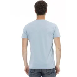 Hombre TRUSSARDI Action Camisetas^Hombre Conqueror Camiseta con cuello de pico Azul claro 2AT108007