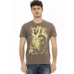 Hombre TRUSSARDI Action Camisetas^Hombre Conqueror Camiseta con cuello de pico Marrón 2AT08004