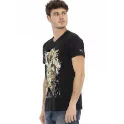 Hombre TRUSSARDI Action Camisetas^Hombre Conqueror Camiseta con cuello de pico Negro 2AT108003