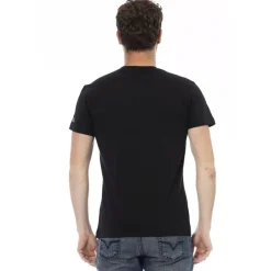 Hombre TRUSSARDI Action Camisetas^Hombre Conqueror Camiseta con cuello de pico Negro 2AT108003