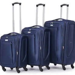 VERTICAL STUDIO Equipaje^Maleta de tela "Tromso" 20" 24" 28" Set de 3 marino