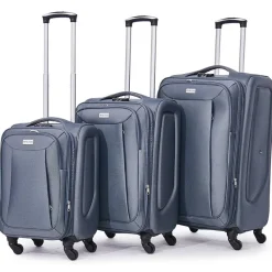VERTICAL STUDIO Equipaje^Maleta de tela "Tromso" 20" 24" 28" Set de 3 gris