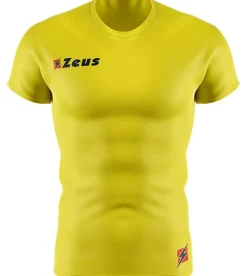 Zeus Running|Ropa De Fitness^Fisiko Baselayer Camiseta funcional de manga corta amarillo