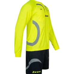 Zeus Ropa Para Árbitros^Hombre Conjunto de árbitro Camiseta con pantalón corto Amarillo Neón