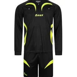 Zeus Ropa Para Árbitros^Hombre Conjunto de árbitro Camiseta con pantalón corto Negro