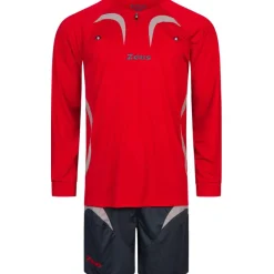 Zeus Ropa Para Árbitros^Hombre Conjunto de árbitro Camiseta con pantalón corto Rojo