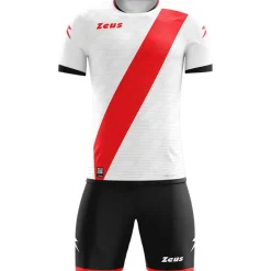 Zeus Conjuntos De Fútbol|Equipaciones^Icon Teamwear Set Camiseta con pantalones cortos blanco rojo