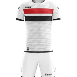 Zeus Conjuntos De Fútbol|Equipaciones^Icon Teamwear Set Camiseta con pantalones cortos blanco negro