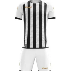 Zeus Conjuntos De Fútbol|Equipaciones^Icon Teamwear Set Camiseta con pantalones cortos negro blanco