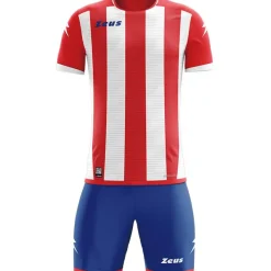 Zeus Conjuntos De Fútbol|Equipaciones^Icon Teamwear Set Camiseta con pantalones cortos rojo blanco