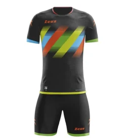 Zeus Conjuntos De Fútbol|Equipaciones^Icon Teamwear Set Camiseta con pantalones cortos negro neón naranja